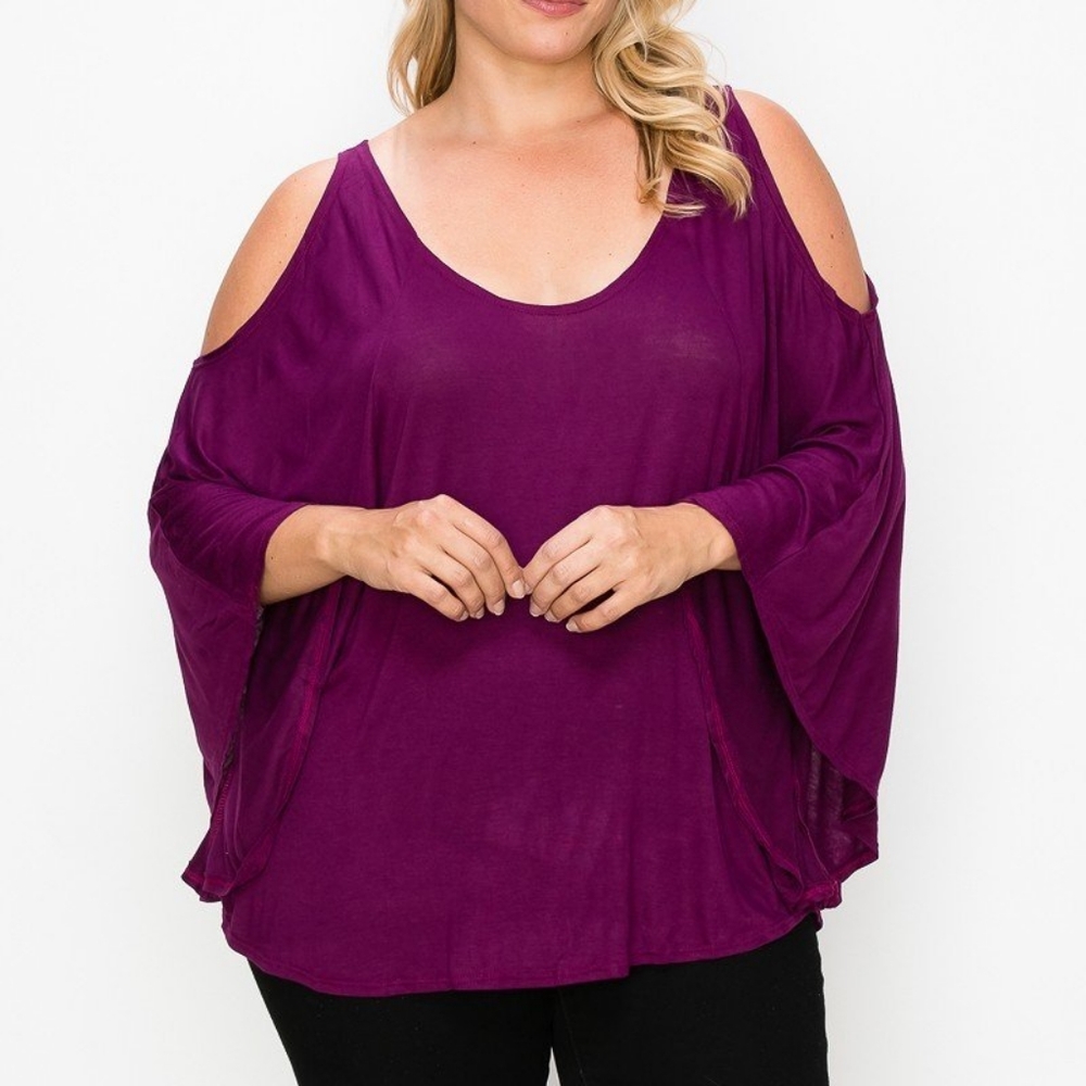 Solid Top Featuring Kimono Style Sleeves